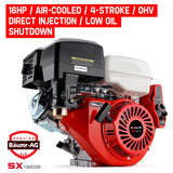 NNEMB 16HP Petrol Stationary Engine OHV Motor Horizontal Shaft Electric Recoil Start