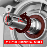 NNEMB 16HP Petrol Engine OHV Stationary Motor 4-Stroke Horizontal Shaft Replacement