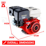 NNEMB 16HP Petrol Engine OHV Stationary Motor 4-Stroke Horizontal Shaft Replacement