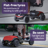 NNEMB SmartRider Folding Electric Mobility Scooter-Black & Red
