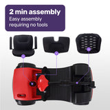 NNEMB SmartRider Folding Electric Mobility Scooter-Black & Red