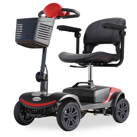 NNEMB SmartRider Folding Electric Mobility Scooter-Black & Red