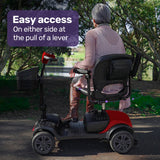NNEMB SmartRider Folding Electric Mobility Scooter-Black & Red