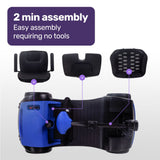 NNEMB SmartRider Folding Electric Mobility Scooter-Black & Blue