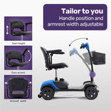 NNEMB SmartRider Folding Electric Mobility Scooter-Black & Blue