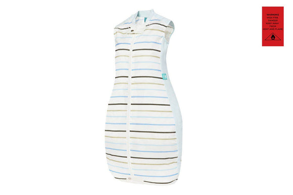 NNEKG ergoPouch Organic Sheeting Sleeping Bag 0.3 TOG Blue Stripe 2 12 Months