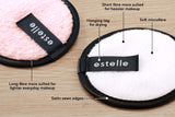 NNEKG Estelle Reusable Makeup Remover Microfibre Wipes Pads 4 Pack