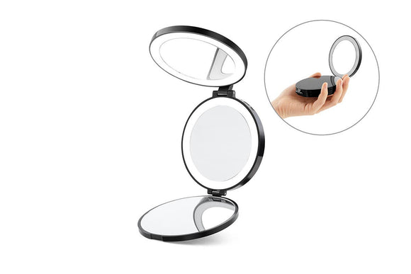 NNEKG Estelle Rechargeable LED Compact Travel Mirror
