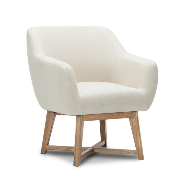 NNEDSZ Fabric Tub Lounge Armchair - Beige