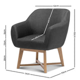 NNEDSZ Aston Tub Accent Chair Charcoal