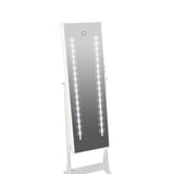 NNEDPE Floor Standing Jewellery Cabinet With Led Light Mirror