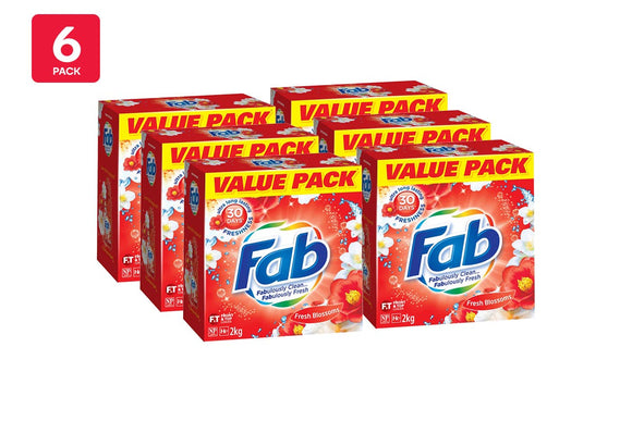 NNEKG Fab Fresh Blossom Laundry Powder 2kg Pack of 6