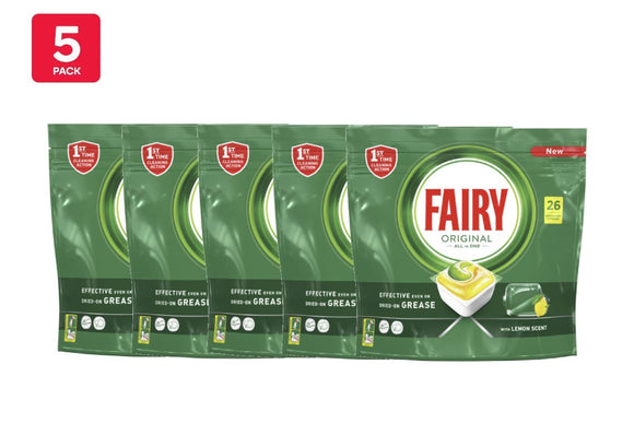 NNEKG Fairy All in One Dishwasher Tablets 130 Pack (26 x 5)