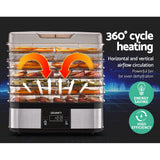 NNEDSZ Food Dehydrator with 7 Trays - Silver