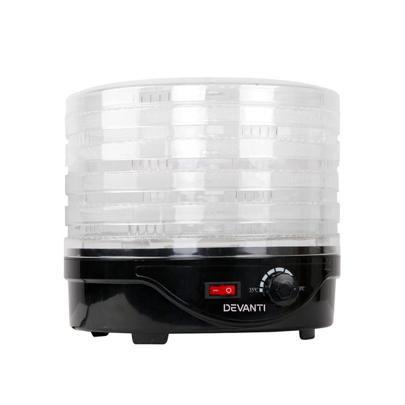 NNEDSZ Food Dehydrator with 5 Trays - Black