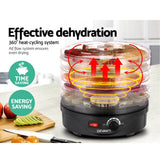 NNEDSZ Food Dehydrator with 5 Trays - Black