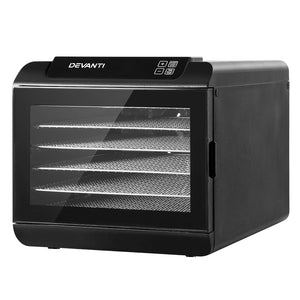 NNEDSZ 6 Tray Food Dehydrators Commercial Beef Jerky Maker Fruit Dryer Black
