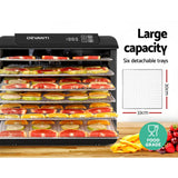 NNEDSZ 6 Tray Food Dehydrators Commercial Beef Jerky Maker Fruit Dryer Black