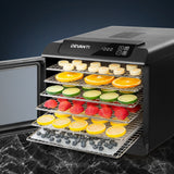 NNEDSZ 6 Tray Food Dehydrators Commercial Beef Jerky Maker Fruit Dryer Black