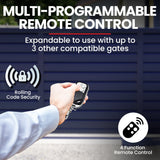 NNEMB Automatic Electric 5M Sliding Gate Opener Kit-1500kg Capacity-3x Remote Controllers
