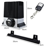 NNEMB Automatic Electric 5M Sliding Gate Opener Kit-1500kg Capacity-3x Remote Controllers