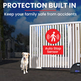 NNEMB Automatic Solar Electric 5M Sliding Gate Opener Kit-1500kg Capacity-3x Remote Controllers