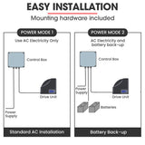 NNEMB Automatic Solar Electric 7M Sliding Gate Opener Kit-1500kg Capacity-3x Remote Controllers