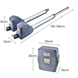 NNEMB Automatic Electric Gate Opener Double Swing Arm Kit-3x Remote Controllers