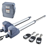 NNEMB Automatic Electric Gate Opener Double Swing Arm Kit-3x Remote Controllers