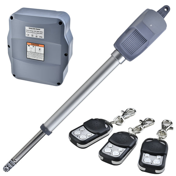 NNEMB Automatic Electric Gate Opener Single Swing Arm Kit-3x Remote Controllers