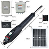 NNEMB Automatic Solar Electric Gate Opener Single Swing Arm Kit-3x Remote Controllers