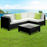 NNEDSZ 5PC Outdoor Furniture Sofa Set Lounge Setting Wicker Couches Garden Patio Pool
