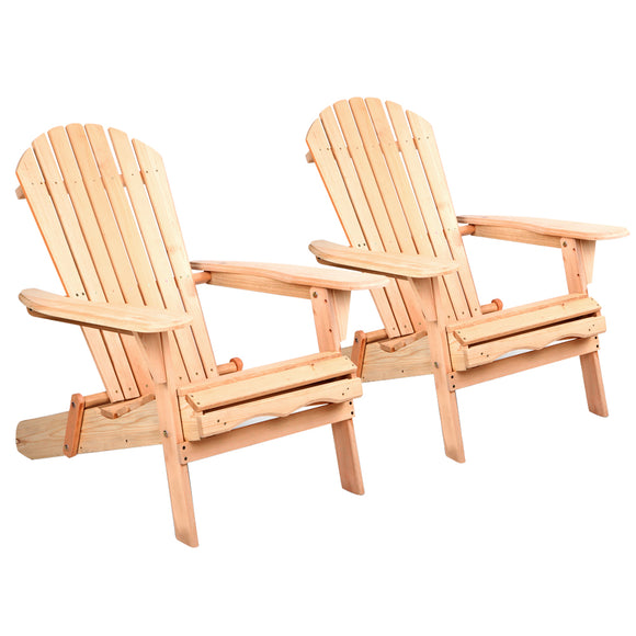 NNEDSZ Set of 2 Patio Furniture Outdoor Chairs Beach Chair Wooden Adirondack Garden Lounge