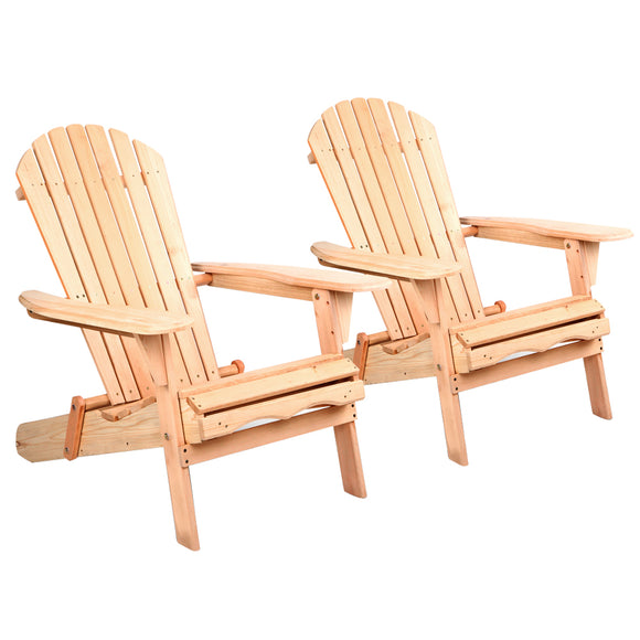 NNEDSZ Set of 2 Patio Furniture Outdoor Chairs Beach Chair Wooden Adirondack Garden Lounge