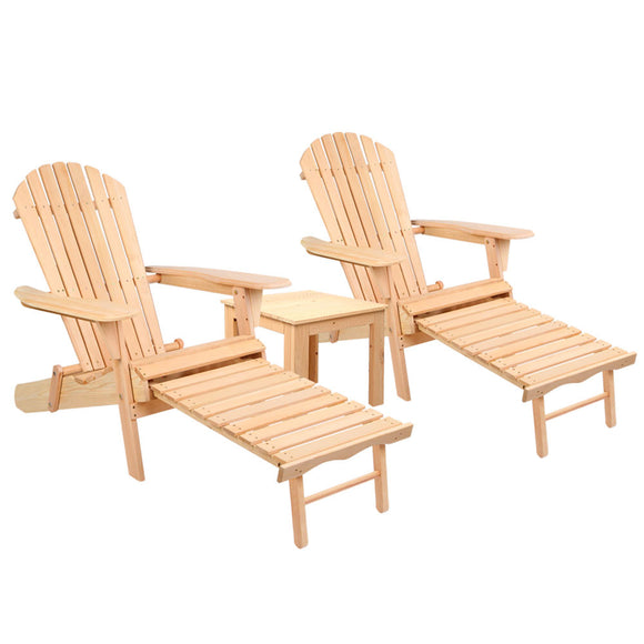 NNEDSZ 3 Piece Outdoor Beach Chair and Table Set