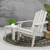 NNEDSZ 2pcs Adirondack Outdoor Beach Chair Table Set Beige