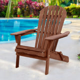 NNEDSZ Outdoor Furniture Beach Chair Wooden Adirondack Patio Lounge Garden