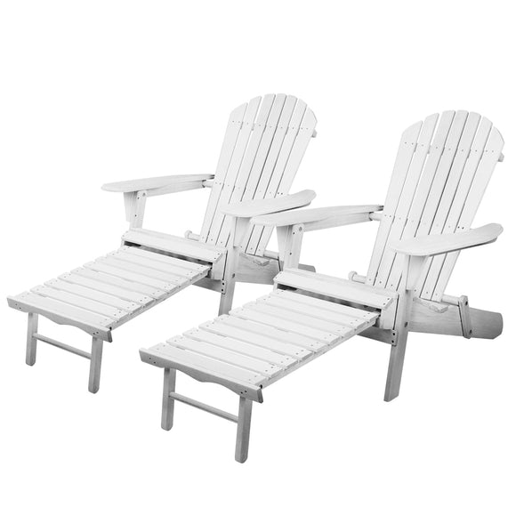 NNEDSZ Set of 2 Outdoor Sun Lounge Chairs Patio Furniture Lounger Beach Chair Adirondack