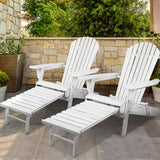 NNEDSZ Set of 2 Outdoor Sun Lounge Chairs Patio Furniture Lounger Beach Chair Adirondack