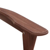 NNEDSZ 3PC Outdoor Setting Beach Chairs Table Wooden Adirondack Lounge Garden