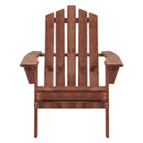 NNEDSZ Outdoor Sun Lounge Beach Chairs Table Setting Wooden Adirondack Patio Brown Chair