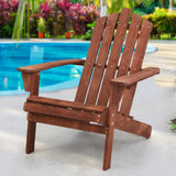 NNEDSZ Outdoor Sun Lounge Beach Chairs Table Setting Wooden Adirondack Patio Brown Chair