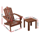 NNEDSZ Outdoor Sun Lounge Beach Chairs Table Setting Wooden Adirondack Patio Chair Brown