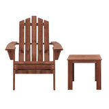 NNEDSZ Outdoor Sun Lounge Beach Chairs Table Setting Wooden Adirondack Patio Chair Brown