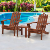 NNEDSZ Outdoor Sun Lounge Beach Chairs Table Setting Wooden Adirondack Patio Chair Brown