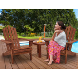NNEDSZ Outdoor Sun Lounge Beach Chairs Table Setting Wooden Adirondack Patio Chair Brown