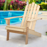 NNEDSZ Outdoor Sun Lounge Beach Chairs Table Setting Wooden Adirondack Patio Chair Light Wood Tone