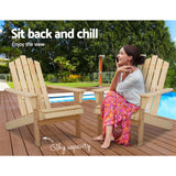 NNEDSZ Outdoor Sun Lounge Beach Chairs Table Setting Wooden Adirondack Patio Chair Light Wood Tone