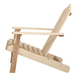 NNEDSZ Outdoor Sun Lounge Beach Chairs Table Setting Wooden Adirondack Patio Natural Wood Chair