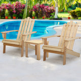 NNEDSZ Outdoor Sun Lounge Beach Chairs Table Setting Wooden Adirondack Patio Natural Wood Chair